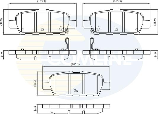 Comline CBP32445 - Тормозные колодки, дисковые, комплект autosila-amz.com