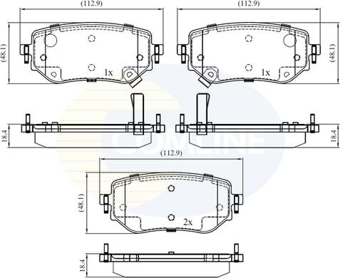 Comline CBP32458 - Тормозные колодки, дисковые, комплект autosila-amz.com