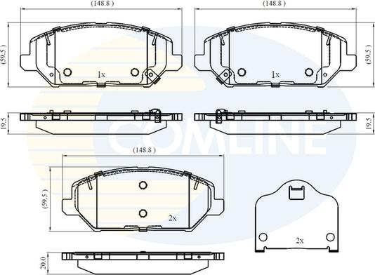 Comline CBP32409 - Тормозные колодки, дисковые, комплект autosila-amz.com