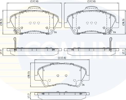 Comline CBP32419 - Тормозные колодки, дисковые, комплект autosila-amz.com