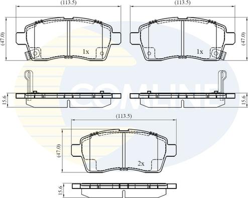 Comline CBP32439 - Тормозные колодки, дисковые, комплект autosila-amz.com