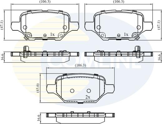 Comline CBP32436 - Тормозные колодки, дисковые, комплект autosila-amz.com