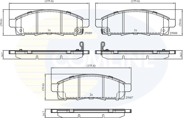 Comline CBP32427 - Тормозные колодки, дисковые, комплект autosila-amz.com