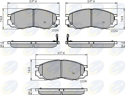 Comline CBP3269 - Тормозные колодки, дисковые, комплект autosila-amz.com