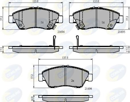 Comline CBP32009 - Тормозные колодки, дисковые, комплект autosila-amz.com