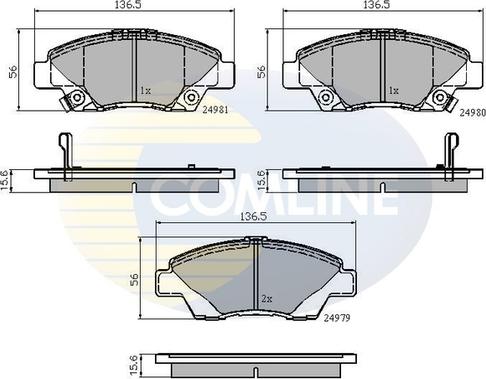 Comline CBP32036 - Тормозные колодки, дисковые, комплект autosila-amz.com