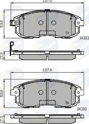 Comline CBP32025 - Тормозные колодки, дисковые, комплект autosila-amz.com