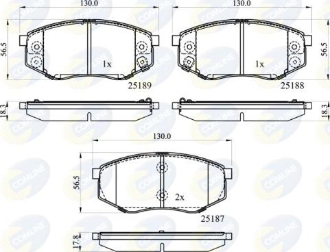 Comline CBP32194 - Тормозные колодки, дисковые, комплект autosila-amz.com