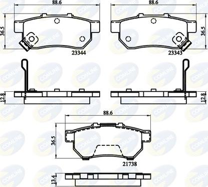 Comline CBP32146 - Тормозные колодки, дисковые, комплект autosila-amz.com