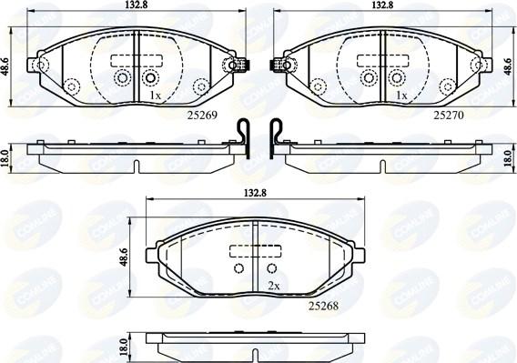 Comline CBP32150 - Тормозные колодки, дисковые, комплект autosila-amz.com