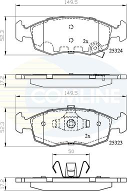 Comline CBP32104 - Тормозные колодки, дисковые, комплект autosila-amz.com