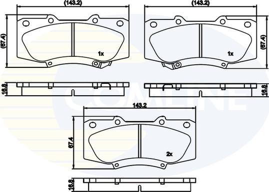 Comline CBP32137 - Тормозные колодки, дисковые, комплект autosila-amz.com