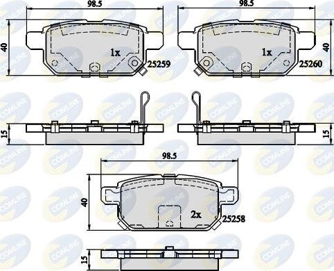 Comline CBP32128 - Тормозные колодки, дисковые, комплект autosila-amz.com