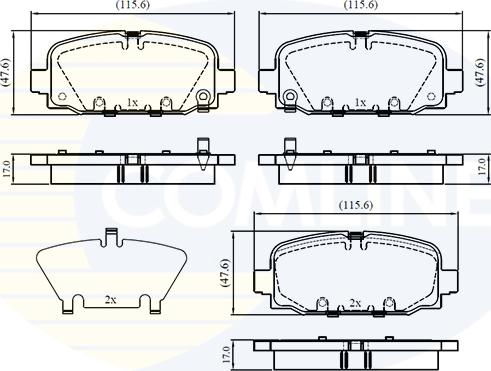 Comline CBP32860 - Тормозные колодки, дисковые, комплект autosila-amz.com