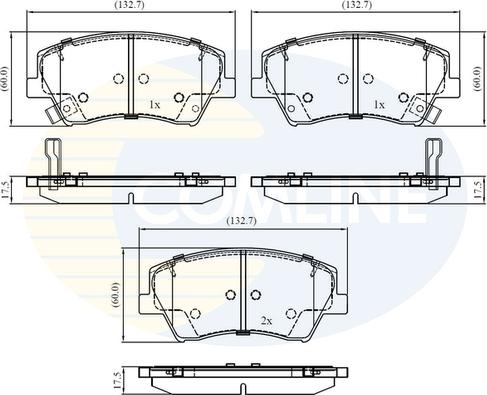 Comline CBP32343 - Тормозные колодки, дисковые, комплект autosila-amz.com