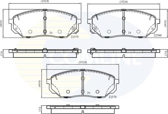 Comline CBP32353 - Тормозные колодки, дисковые, комплект autosila-amz.com