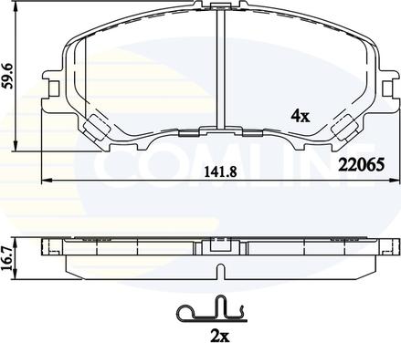 Comline CBP32304 - Тормозные колодки, дисковые, комплект autosila-amz.com