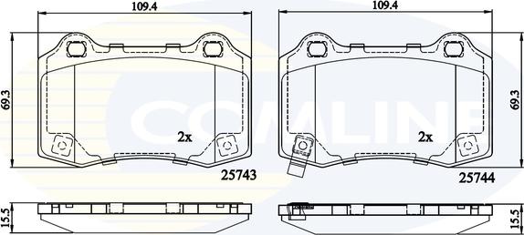 Comline CBP32308 - Тормозные колодки, дисковые, комплект autosila-amz.com