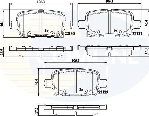 Comline CBP32307 - Тормозные колодки, дисковые, комплект autosila-amz.com