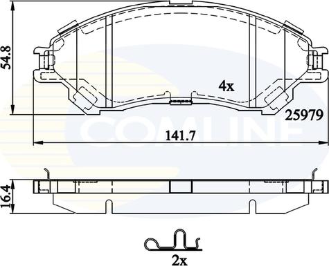 Comline CBP32314 - Тормозные колодки, дисковые, комплект autosila-amz.com