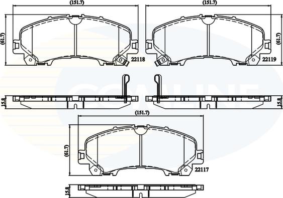 Comline CBP32337 - Тормозные колодки, дисковые, комплект autosila-amz.com