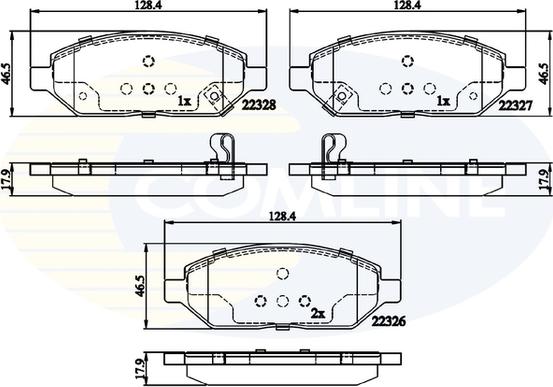 Comline CBP32326 - Тормозные колодки, дисковые, комплект autosila-amz.com