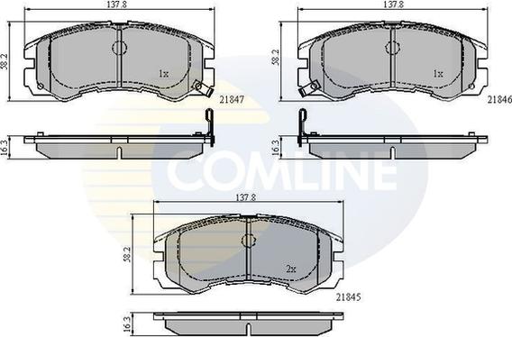 Comline CBP3229 - Тормозные колодки, дисковые, комплект autosila-amz.com