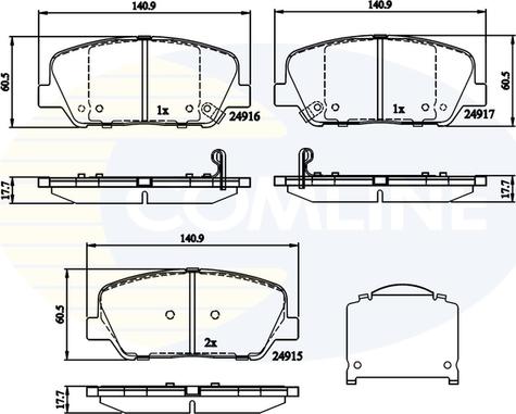 Comline CBP32259 - Тормозные колодки, дисковые, комплект autosila-amz.com