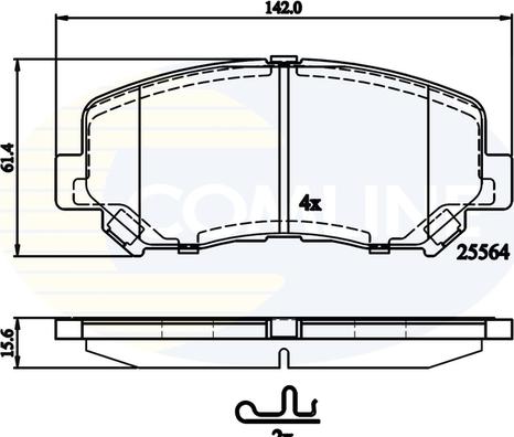 Comline CBP32252 - Тормозные колодки, дисковые, комплект autosila-amz.com