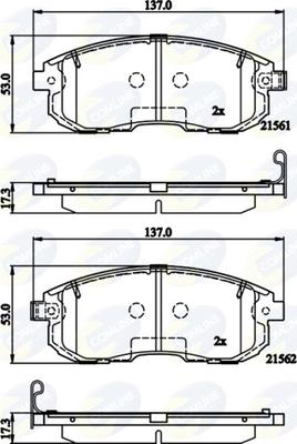 Comline CBP32202 - Тормозные колодки, дисковые, комплект autosila-amz.com