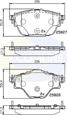 Comline CBP32235 - Тормозные колодки, дисковые, комплект autosila-amz.com