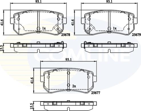 Comline CBP32276 - Тормозные колодки, дисковые, комплект autosila-amz.com