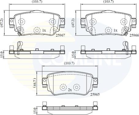 Comline CBP32277 - Тормозные колодки, дисковые, комплект autosila-amz.com