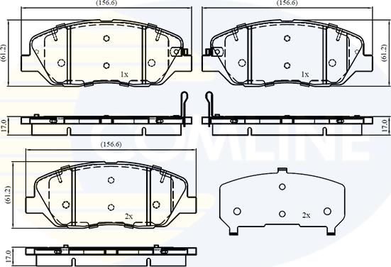 Comline CBP32760 - Тормозные колодки, дисковые, комплект autosila-amz.com