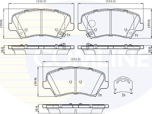 Comline CBP32773 - Тормозные колодки, дисковые, комплект autosila-amz.com