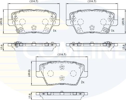 Comline CBP32772 - Тормозные колодки, дисковые, комплект autosila-amz.com