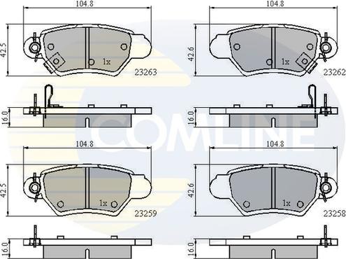 Comline CBP3750 - Тормозные колодки, дисковые, комплект autosila-amz.com