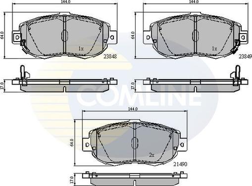 Comline CBP3789 - Тормозные колодки, дисковые, комплект autosila-amz.com