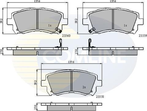 Comline CBP3722 - Тормозные колодки, дисковые, комплект autosila-amz.com