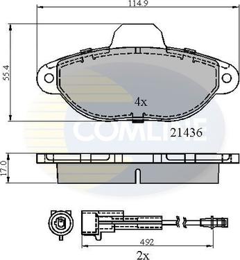 Comline CBP2509 - Тормозные колодки, дисковые, комплект autosila-amz.com