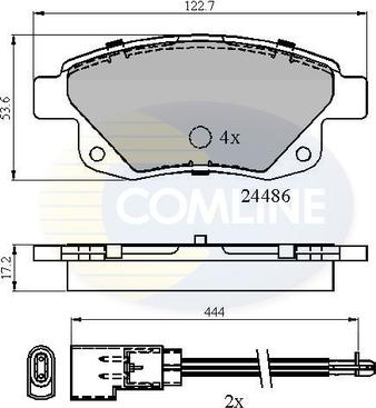 Comline CBP21554 - Тормозные колодки, дисковые, комплект autosila-amz.com