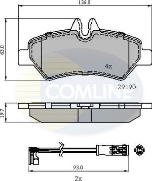 Comline CBP21556 - Тормозные колодки, дисковые, комплект autosila-amz.com