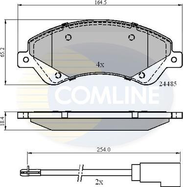 Comline CBP21511 - Тормозные колодки, дисковые, комплект autosila-amz.com