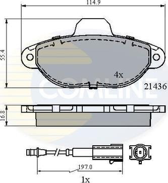 Comline CBP21602 - Тормозные колодки, дисковые, комплект autosila-amz.com