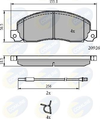 Comline CBP21048 - Тормозные колодки, дисковые, комплект autosila-amz.com