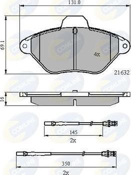 Comline CBP21079 - Тормозные колодки, дисковые, комплект autosila-amz.com