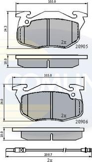 Comline CBP2258 - Тормозные колодки, дисковые, комплект autosila-amz.com