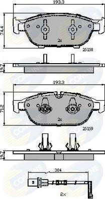 Comline CBP22120 - Тормозные колодки, дисковые, комплект autosila-amz.com