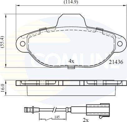 Comline CBP22383 - Тормозные колодки, дисковые, комплект autosila-amz.com