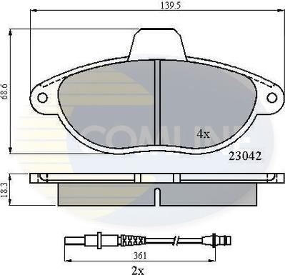 Comline CBP2714 - Тормозные колодки, дисковые, комплект autosila-amz.com